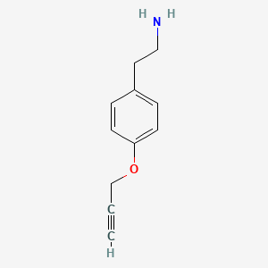 molecular formula C11H13NO B3371280 2-[4-(丙-2-炔-1-氧基)苯基]乙胺 CAS No. 663597-27-1