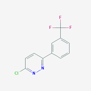 molecular formula C11H6ClF3N2 B3371293 3-氯-6-[3-(三氟甲基)苯基]哒嗪 CAS No. 66548-63-8