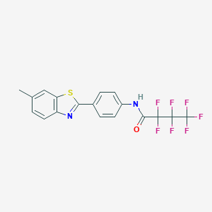 molecular formula C18H11F7N2OS B337133 2,2,3,3,4,4,4-heptafluoro-N-[4-(6-methyl-1,3-benzothiazol-2-yl)phenyl]butanamide 