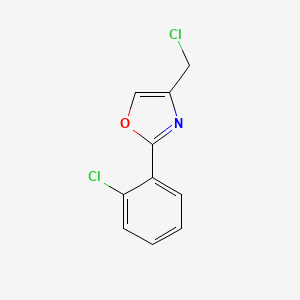 molecular formula C10H7Cl2NO B3371342 4-(Chloromethyl)-2-(2-chlorophenyl)-1,3-oxazole CAS No. 678165-08-7