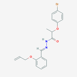molecular formula C19H19BrN2O3 B337135 N'-(2-(Allyloxy)benzylidene)-2-(4-bromophenoxy)propanohydrazide 