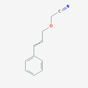 molecular formula C11H11NO B3371356 Acetonitrile, [(3-phenyl-2-propenyl)oxy]- CAS No. 68060-32-2