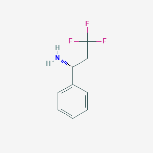 molecular formula C9H10F3N B3371377 (1R)-3,3,3-Trifluoro-1-phenylpropan-1-amine CAS No. 681509-87-5