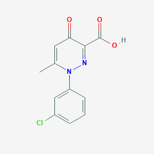 molecular formula C12H9ClN2O3 B3371385 1-(3-氯苯基)-6-甲基-4-氧代-1,4-二氢哒嗪-3-羧酸 CAS No. 68254-09-1