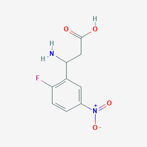 molecular formula C9H9FN2O4 B3371386 3-Amino-3-(2-fluoro-5-nitrophenyl)propionic Acid CAS No. 682803-55-0