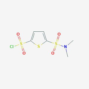 molecular formula C6H8ClNO4S3 B3371397 5-(Dimethylsulfamoyl)thiophene-2-sulfonyl chloride CAS No. 68848-52-2