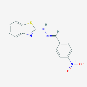 molecular formula C14H10N4O2S B337141 4-Nitrobenzaldehyde 1,3-benzothiazol-2-ylhydrazone 
