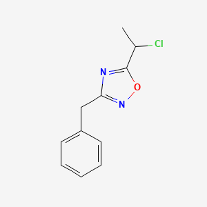 molecular formula C11H11ClN2O B3371429 3-Benzyl-5-(1-chloroethyl)-1,2,4-oxadiazole CAS No. 69768-56-5