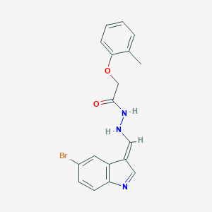 molecular formula C18H16BrN3O2 B337143 N'-[(E)-(5-bromoindol-3-ylidene)methyl]-2-(2-methylphenoxy)acetohydrazide 
