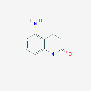 molecular formula C10H12N2O B3371434 5-Amino-1-methyl-3,4-dihydroquinolin-2(1H)-one CAS No. 697738-98-0