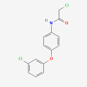 molecular formula C14H11Cl2NO2 B3371439 2-氯-N-[4-(3-氯苯氧基)苯基]乙酰胺 CAS No. 69838-54-6