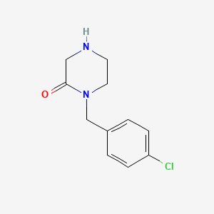 molecular formula C11H13ClN2O B3371449 1-[(4-氯苯基)甲基]哌嗪-2-酮 CAS No. 701208-33-5