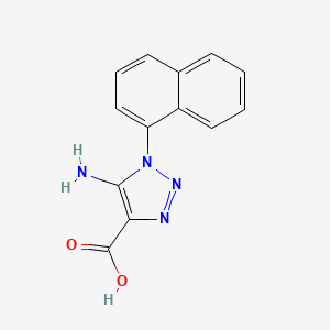 molecular formula C13H10N4O2 B3371455 1H-1,2,3-Triazole-4-carboxylic acid, 5-amino-1-(1-naphthalenyl)- CAS No. 70292-21-6