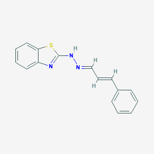 molecular formula C16H13N3S B337147 3-Phenylacrylaldehyde 1,3-benzothiazol-2-ylhydrazone 