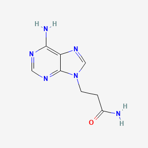 molecular formula C8H10N6O B3371473 3-(6-Aminopurin-9-yl)propanamide CAS No. 7051-65-2
