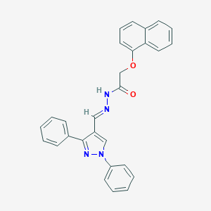 molecular formula C28H22N4O2 B337148 N'-[(1,3-diphenyl-1H-pyrazol-4-yl)methylene]-2-(1-naphthyloxy)acetohydrazide 