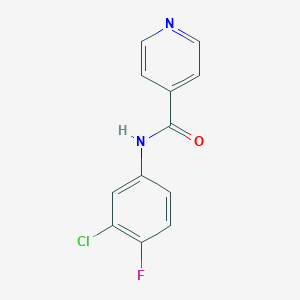 molecular formula C12H8ClFN2O B337152 N-(3-chloro-4-fluorophenyl)pyridine-4-carboxamide 