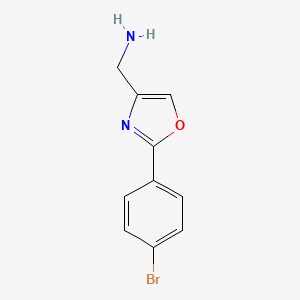 molecular formula C10H9BrN2O B3371541 (2-(4-Bromophenyl)oxazol-4-YL)methanamine CAS No. 724412-56-0