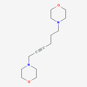 molecular formula C14H24N2O2 B3371553 1,6-双(吗啉基)-2-己炔 CAS No. 7252-90-6