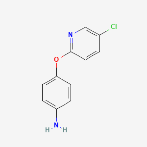 molecular formula C11H9ClN2O B3371564 4-[(5-Chloropyridin-2-yl)oxy]aniline CAS No. 73474-62-1
