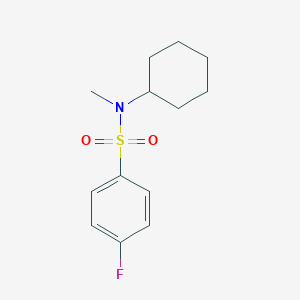 molecular formula C13H18FNO2S B337158 N-cyclohexyl-4-fluoro-N-methylbenzenesulfonamide 