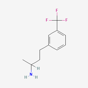 molecular formula C11H14F3N B3371594 1-Methyl-3-(alpha,alpha,alpha-trifluoro-m-tolyl)propylamine CAS No. 73839-94-8