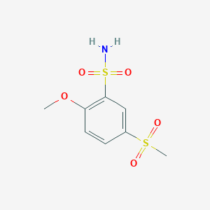 molecular formula C8H11NO5S2 B3371598 5-Methanesulfonyl-2-methoxybenzene-1-sulfonamide CAS No. 7409-88-3