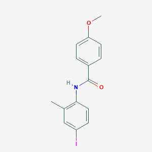 molecular formula C15H14INO2 B337161 N-(4-iodo-2-methylphenyl)-4-methoxybenzamide 