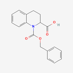 molecular formula C18H17NO4 B3371617 3,4-Dihydro-2H-quinoline-1,2-dicarboxylic acid 1-benzyl ester CAS No. 75433-73-7