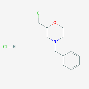 molecular formula C12H17Cl2NO B3371636 4-Benzyl-2-(chloromethyl)morpholine hydrochloride CAS No. 75584-86-0