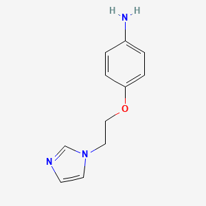molecular formula C11H13N3O B3371654 4-(2-Imidazol-1-yl-ethoxy)-phenylamine CAS No. 75912-83-3