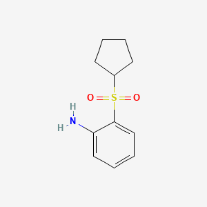 molecular formula C11H15NO2S B3371691 2-(Cyclopentanesulfonyl)aniline CAS No. 76697-51-3