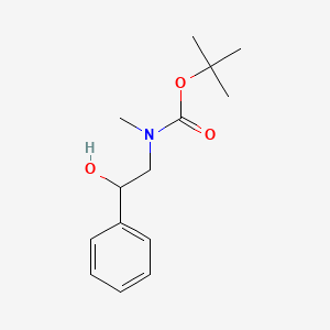 molecular formula C14H21NO3 B3371708 (2-Hydroxy-2-phenyl-ethyl)-methyl-carbamic acid tert-butyl ester CAS No. 77184-09-9