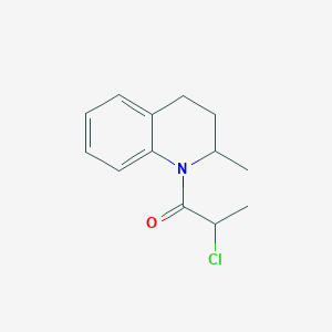 molecular formula C13H16ClNO B3371737 2-Chloro-1-(2-methyl-1,2,3,4-tetrahydroquinolin-1-yl)propan-1-one CAS No. 78142-21-9