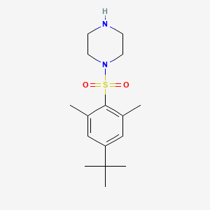 molecular formula C16H26N2O2S B3371760 1-(4-Tert-butyl-2,6-dimethylbenzenesulfonyl)piperazine CAS No. 790247-44-8