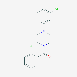 molecular formula C17H16Cl2N2O B337177 1-(2-Chlorobenzoyl)-4-(3-chlorophenyl)piperazine 