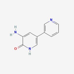 molecular formula C10H9N3O B3371783 5-Amino-[3,3'-bipyridin]-6(1H)-one CAS No. 79611-44-2