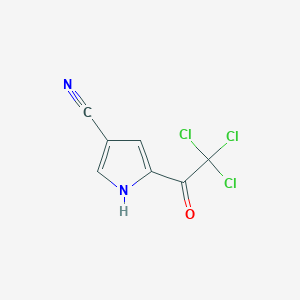 molecular formula C7H3Cl3N2O B3371806 5-(trichloroacetyl)-1H-pyrrole-3-carbonitrile CAS No. 80242-23-5