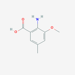 molecular formula C9H11NO3 B3371809 2-Amino-3-methoxy-5-methylbenzoic acid CAS No. 80389-40-8