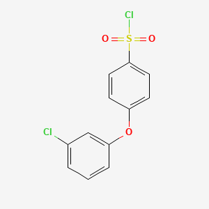 molecular formula C12H8Cl2O3S B3371841 4-(3-氯苯氧基)苯-1-磺酰氯 CAS No. 815576-24-0