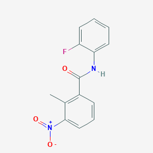 molecular formula C14H11FN2O3 B337187 N-(2-fluorophenyl)-2-methyl-3-nitrobenzamide 