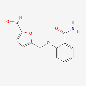 molecular formula C13H11NO4 B3371871 2-[(5-Formyl-2-furyl)methoxy]benzamide CAS No. 832737-31-2