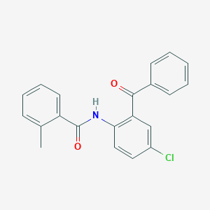 molecular formula C21H16ClNO2 B337189 N-(2-benzoyl-4-chlorophenyl)-2-methylbenzamide 