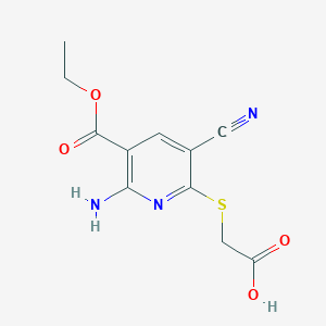 2-{[6-Amino-3-cyano-5-(ethoxycarbonyl)pyridin-2-yl]sulfanyl}acetic acid
