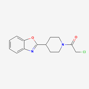 molecular formula C14H15ClN2O2 B3371912 1-[4-(1,3-苯并恶唑-2-基)哌啶-1-基]-2-氯乙烷-1-酮 CAS No. 851288-56-7