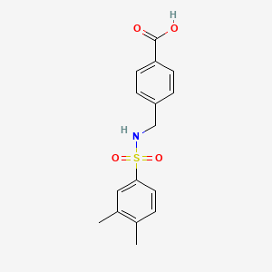 molecular formula C16H17NO4S B3371922 4-(3,4-Dimethylbenzenesulfonamidomethyl)benzoic acid CAS No. 851619-67-5