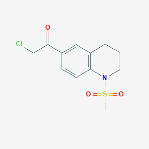 molecular formula C12H14ClNO3S B3371924 2-氯-1-(1-甲磺酰-1,2,3,4-四氢喹啉-6-基)乙烷-1-酮 CAS No. 851721-90-9