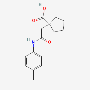 molecular formula C15H19NO3 B3371932 1-{[(4-甲基苯基)氨甲酰基]甲基}环戊烷-1-羧酸 CAS No. 851722-08-2