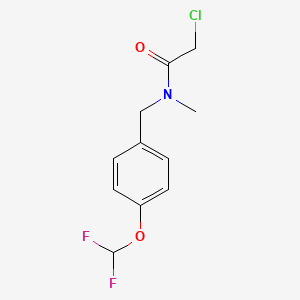 molecular formula C11H12ClF2NO2 B3371953 2-chloro-N-{[4-(difluoromethoxy)phenyl]methyl}-N-methylacetamide CAS No. 851903-50-9