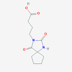 molecular formula C11H16N2O4 B3371971 4-(2,4-Dioxo-1,3-diaza-spiro[4.4]non-3-yl)-butyric acid CAS No. 853574-48-8